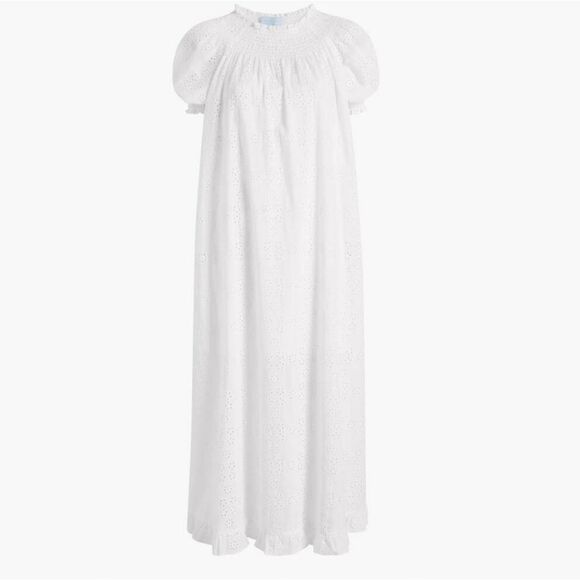 Hill House White Eyelet Nap Dress . Lounge. Beachy .Coastal. Relaxation. - Picture 15 of 15